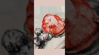 2D to 3D - Ruby Diamond Ring - Pen Drawing #roughsketch #artdrawing #art