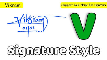 ✔️ Vikram Name Signature Style Request Done
