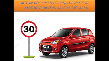 BE mechanical Project | Automatic speed control