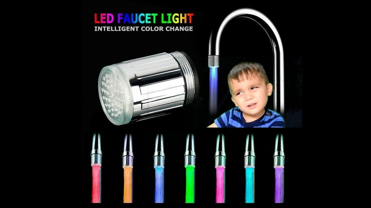 CODYS REVIEW   LED Water Faucet Light 7 Colors Changing Sink Tap