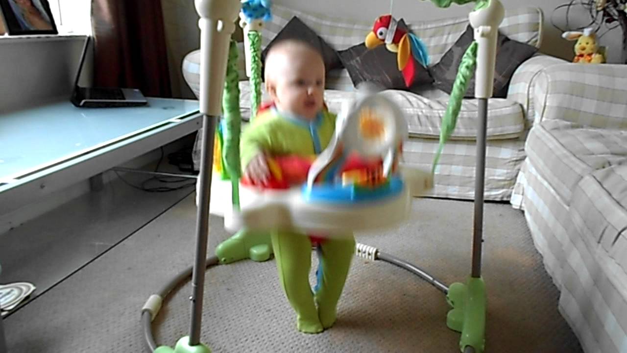 Fisher Price Baby love jumperoo jump funny video. YouTube