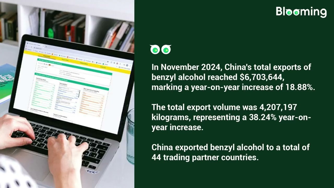 What are the trends in China's Benzyl Alcohol exports in November 2024?