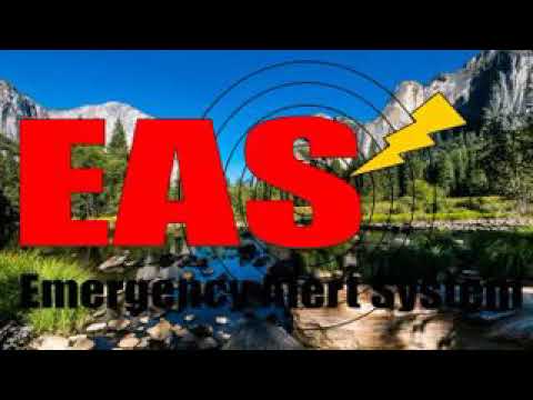 eas emergency alert system outdoor background test