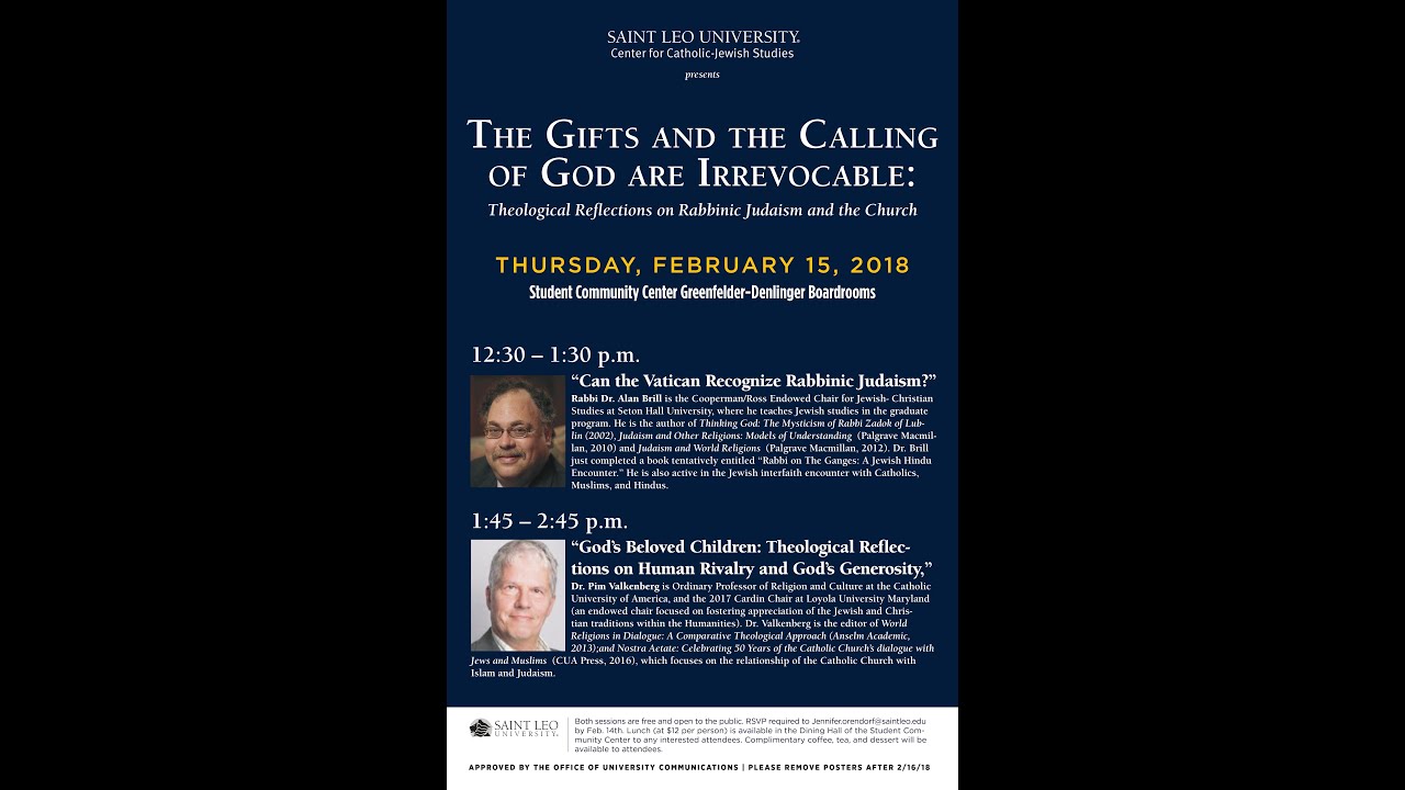 Rabbi Dr. Alan Brill and Dr. Pim Valkenberg in Dialogue. February 15th, 2018. Part 2