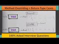 OVERRIDING with DIFFERENT RETURN TYPES  (हिंदी) | Real Time Eg. | 100% Asked | Java | OOPS