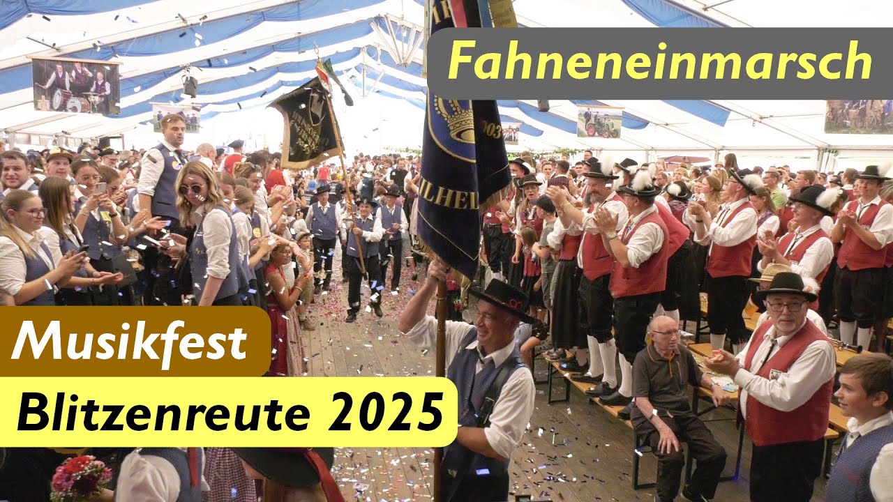100 Jahre Musikkapelle Blitzenreute Fahneneinmarsch