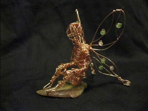 wallpapers Simple Fairy Wire Sculpture tiny fairy on a leaf wire sculpture
