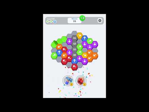 Hexa Shift - Logic Puzzle Levels 66-67-68-69-70