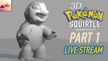 3D Character Design in Nomad Sculpt #102: SQUIRTLE Pokémon - Part 1