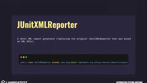 org testng reporters JUnitXMLReporter with example