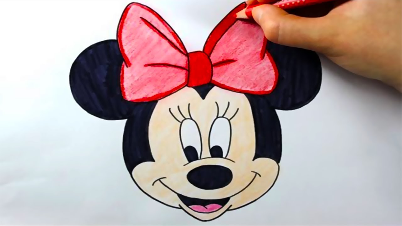 mickey mouse girl drawing.how to draw mickey mouse face - YouTube