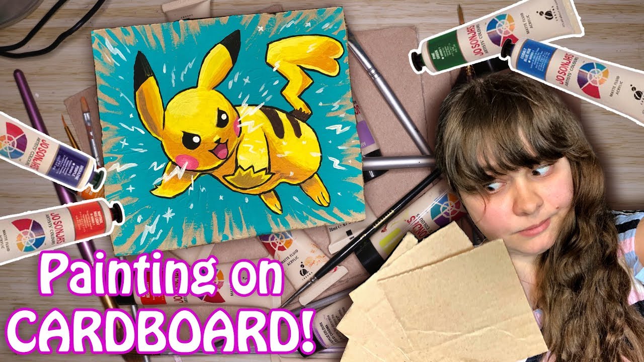 Acrylic Painting on CARDBOARD! Speedpaint YouTube