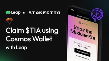 How to claim Celestia (TIA) using Leap Cosmos Wallet by @stakecito