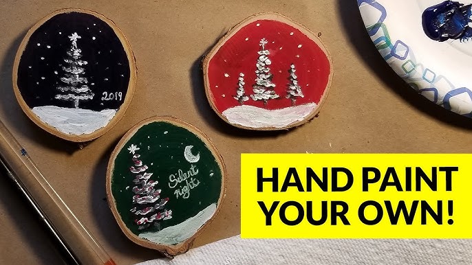 Easy Hand Painted DIY Wood Slice Ornaments – With Love, Melissa