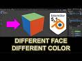 Blender 5.1 Tutorial: Assign Different Materials to Faces on the Same Mesh