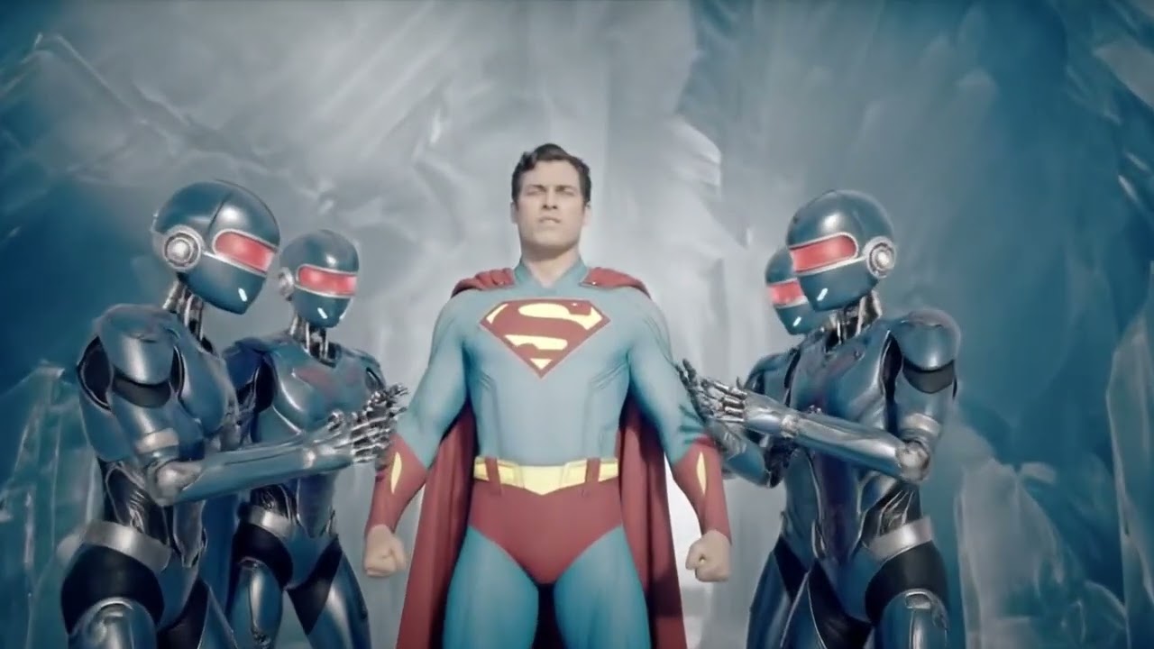 Superman heals with Solar Power with Droids in the Fortress of Solitude - Veo 3