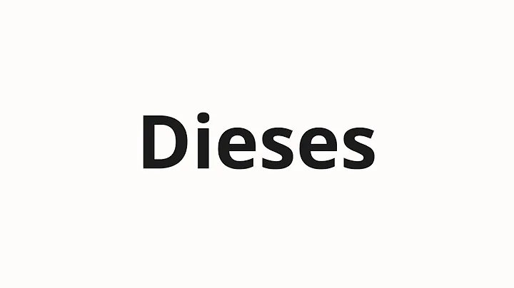 How to pronounce Dieses