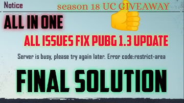 Pubg 1.3 update problem | pubg restrict area solutions | After update pubg not working solve |