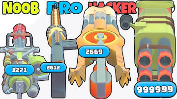 NOOB vs PRO vs HACKER vs GOD in Weapon Evolution NEW GUNS Part 02