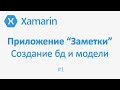 Создание базы данных SQLite в Xamarin Forms. Приложение Заметки [Code First, MVVM] #1