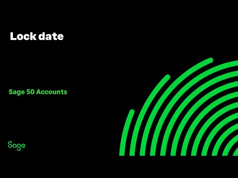 Sage 50cloud Accounts (UK) - Lock date