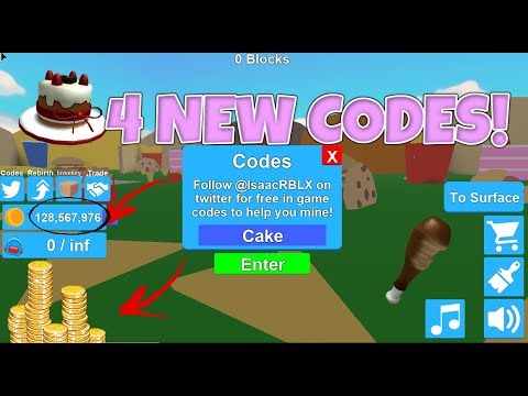 Mining Simulator 4 New Codes Roblox - youtube roblox mining simulator codes