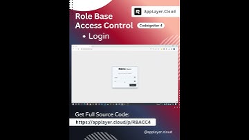 Login - Role Base Access Control Codeigniter 4 & MySQL #shorts