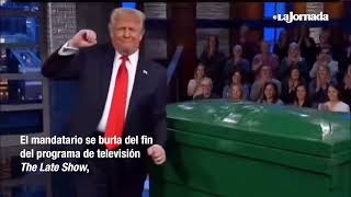 Trump se burla de cancelación de programa de Stephen Colbert mediante video con IA