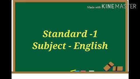 Std-1/ English/ By Nimisha Raj
