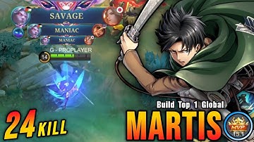 SAVAGE & 2x MANIAC!! Finally Martis Attack on Titan Skin is Back - Build Top 1 Global Martis ~ MLBB