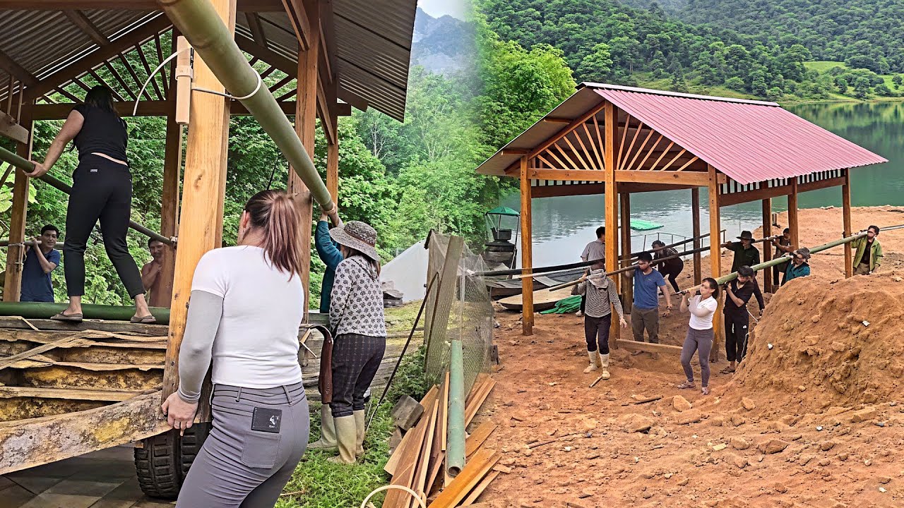 🏠 Kind villagers helped the girl move her house when it was flooded in the village 😱