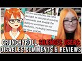 Crunchyroll SILENCES Users DISABLES Comments User Reviews To Reduce Harmful Content
