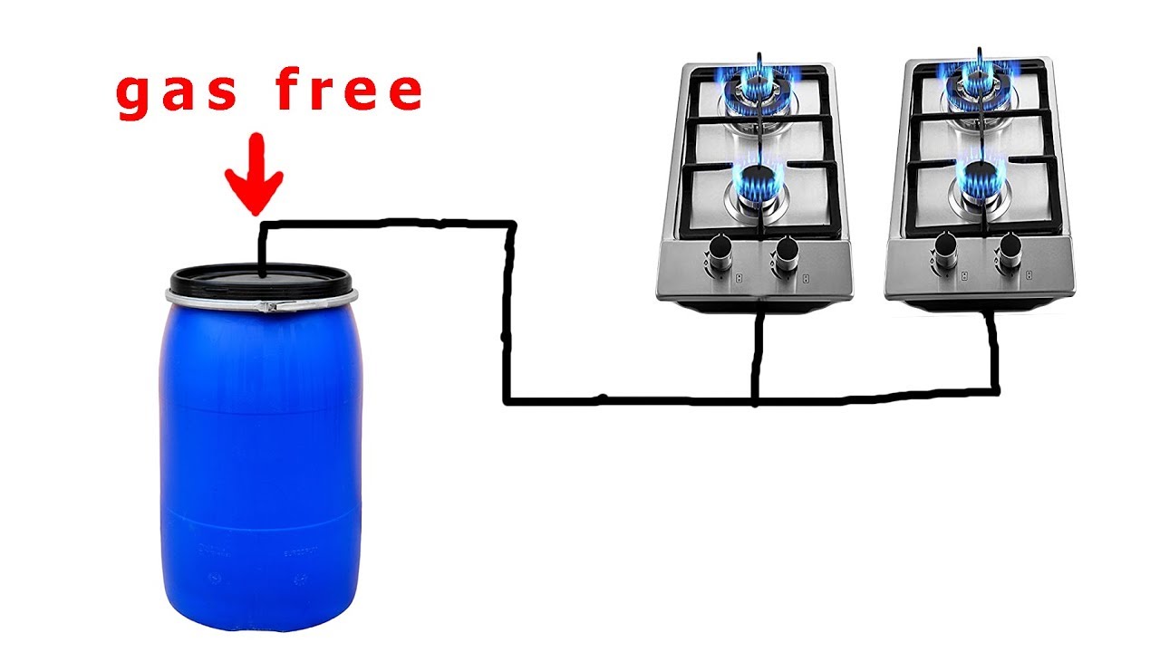 How to use free gas from garbage - YouTube
