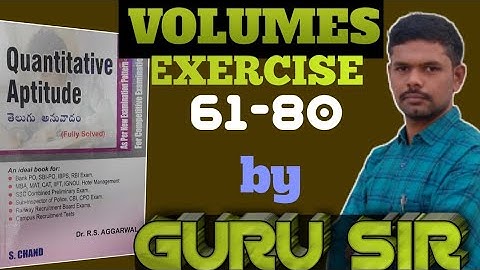 VOLUMES 61-80 || MENSURATION || RS AGARWAL BIT-BIT || GURU SIR
