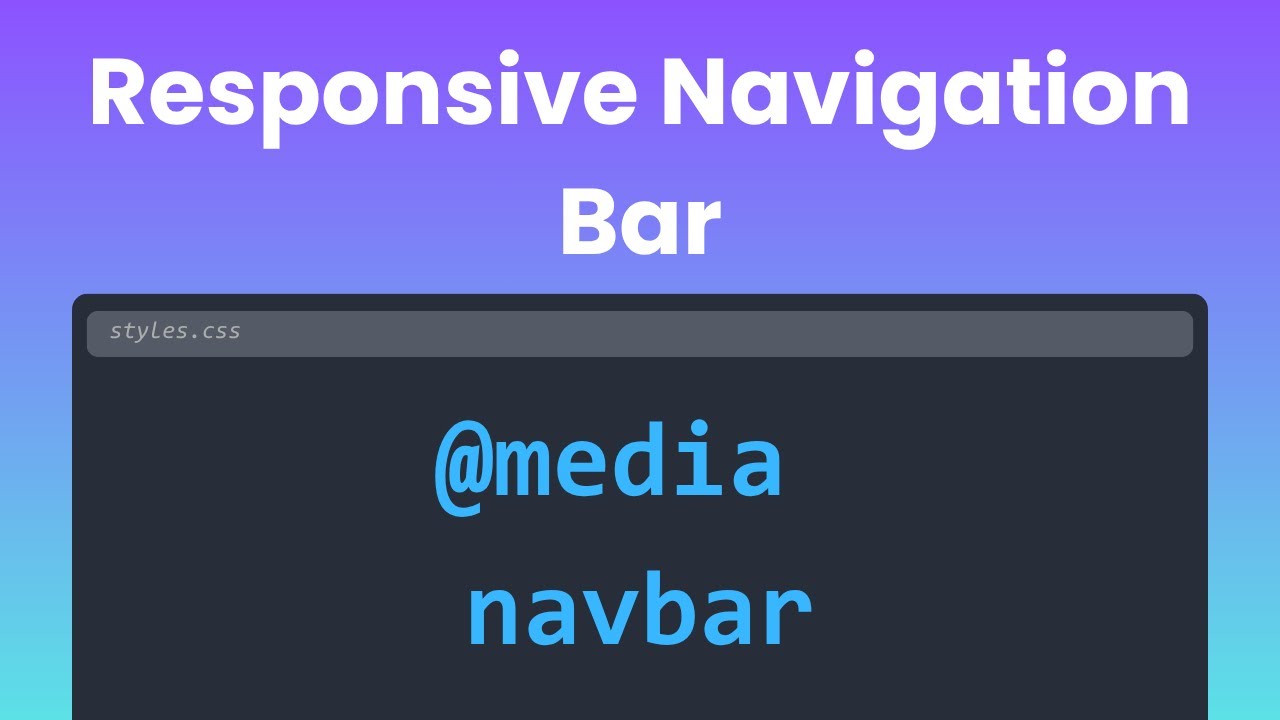 Build a simple responsive navbar using css media queries! 🔥🔥🔥 - YouTube