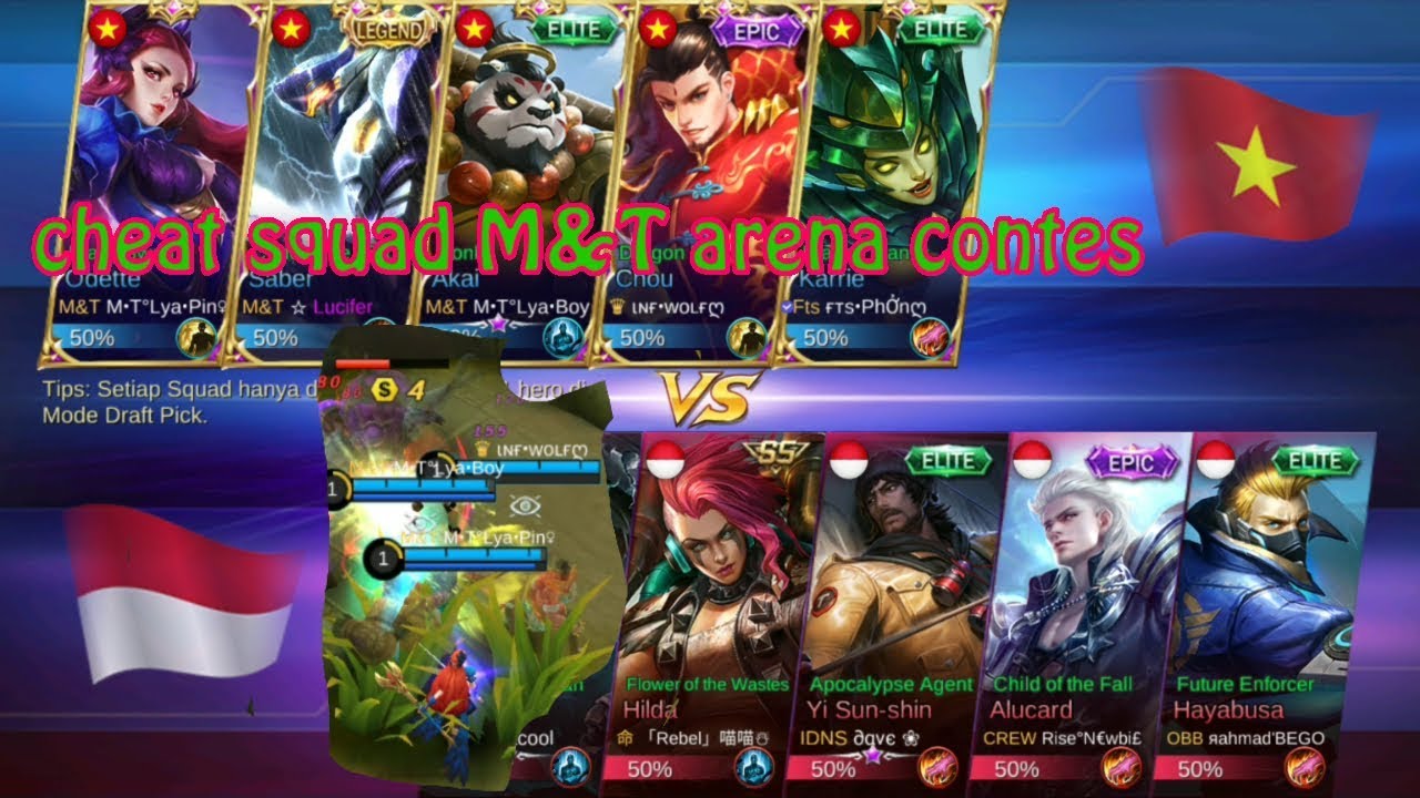 Squad MT Arena Contes Indonesia Vs Vietnam MOBILE LEGEND