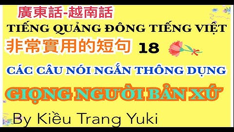 Tiếng Quảng Đông 18 廣東話-越南話 實用的句子、câu ngắn thực dụng