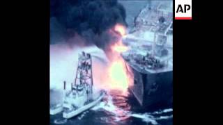 SYND 10 11 74 TANKER COLLISON AFTERMATH