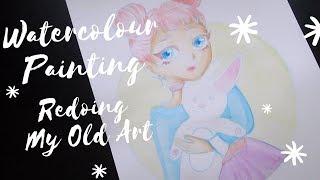 Chibi Art With A Different Medium Watercolour Painting
