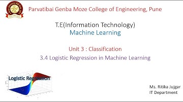 3.4 Logistic Regression in Machine Learning(Part 1) | Machine Learning
