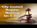 City council regular meeting 40924