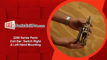 How To Change Mount from Right to Left on 2200 Series Panic Exit Bar