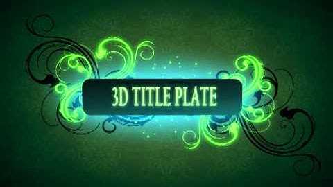3D Title Plate using AE CS4.avi