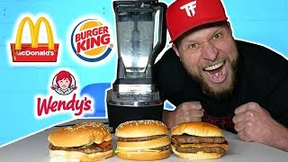 BURGER SMOOTHIE CHALLENGE - Big Mac, Whopper, Baconator @furiouspete