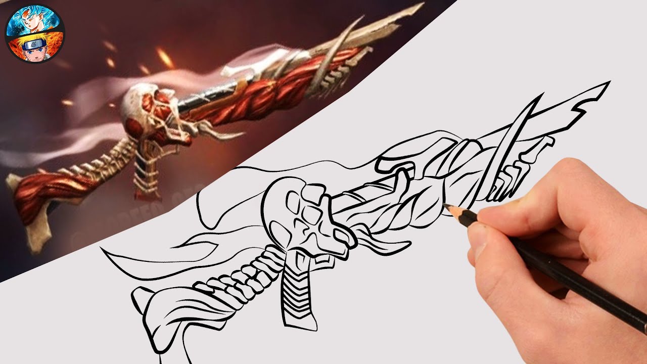 COMO DIBUJAR LA NUEVA ESCOPETA M1014 ATAQUE A LOS TITANES FREE FIRE