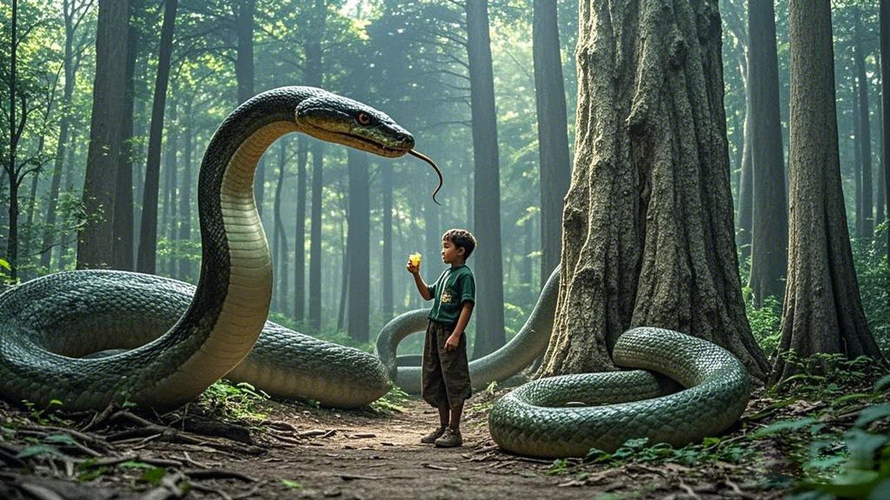 上古巨蛇多次救下危險中的小男孩，竟成了生死朋友！
