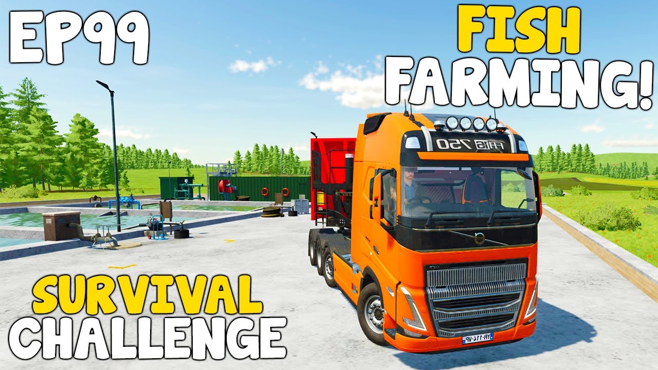 WE'RE FISH FARMING! FS22 Survival Challenge! Episode 99 YouTube