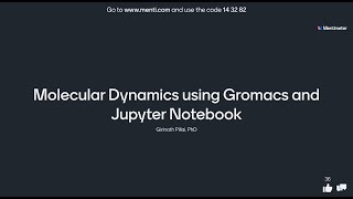 Molecular Dynamics in Gromacs and Jupyter Notebook