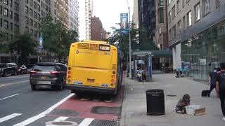 NYC Bus: East Side bound XD40 7614 M57 at 3 Av/57 St