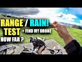DJI FPV Drone Range Test to 0% In The RAIN! - How Far Will It Go? (N Mode Standard Controller)
